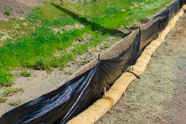 Straw Wattle Installation in Fenton
